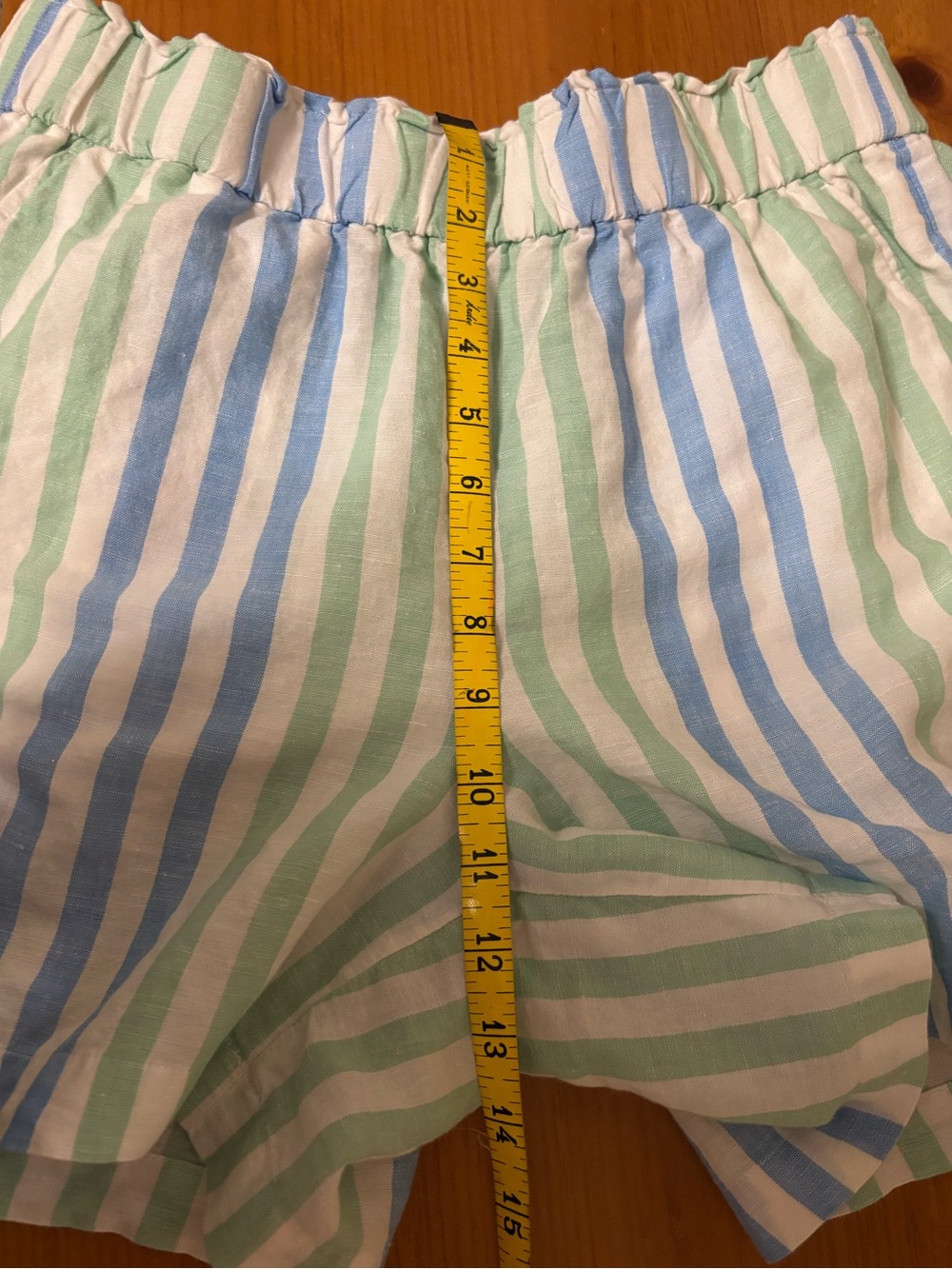 Talbots White Shorts with Blue & Green Stripes - Picture 8 of 8